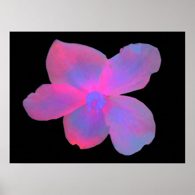Impressão de Flor de Begonia Fluorescente (Frente)