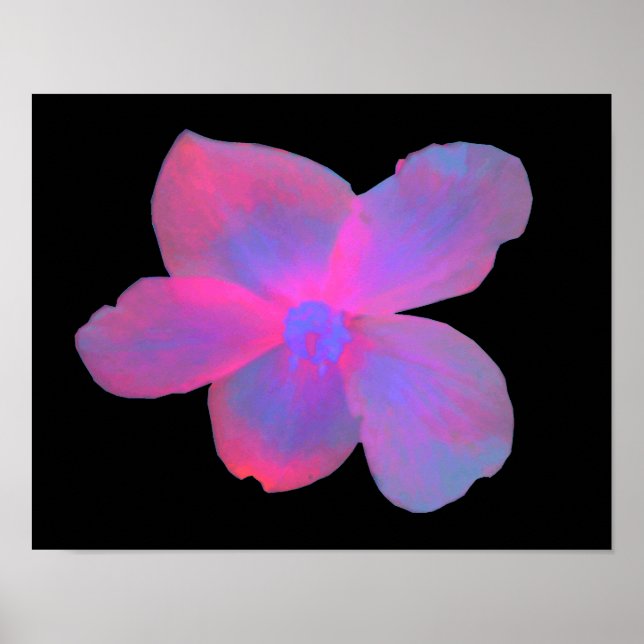 Impressão de Flor de Begônia Fluorescente (Frente)