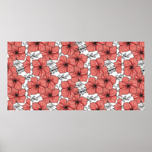 impressão de flor esboçada em cor clara