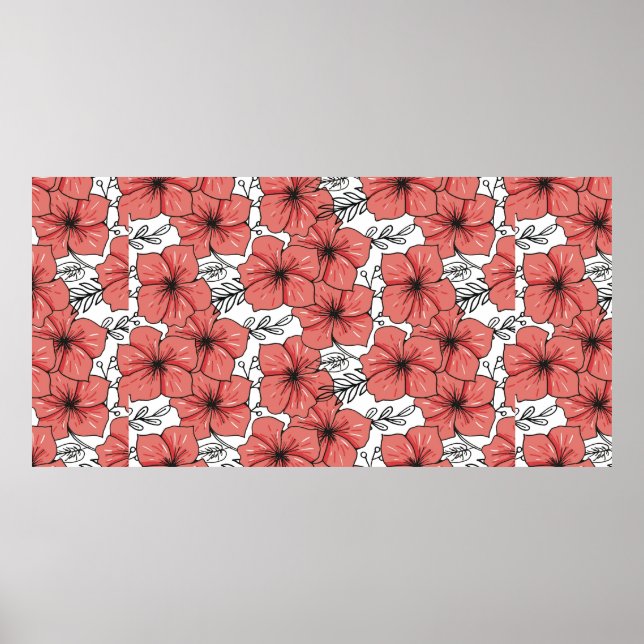 impressão de flor esboçada em cor clara (Frente)