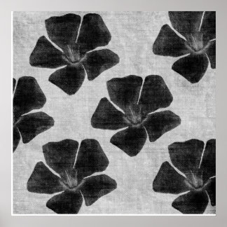 Impressão de Flor Preta