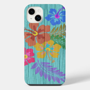 Impressão de Flores Havaianas Rústicas