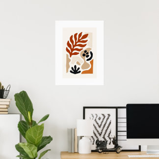 Impressão de Folha Abstrata Botânica | Escandinávi
