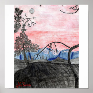 Impressão de Forest Sunset por Julia Hanna