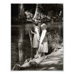 Impressão de Foto da Irmã da Amizade de Duas Menin