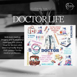 Impressão de Foto da Vida de Médico