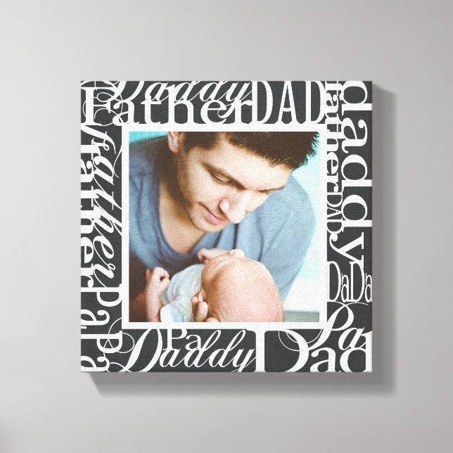 Impressão de Foto de Colagem de Palavras de Dia de (Frente)