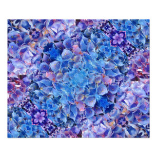 Impressão de Foto de Flores Hortênsias Azuis