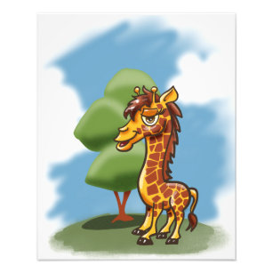Impressão de Foto de Girafa legal