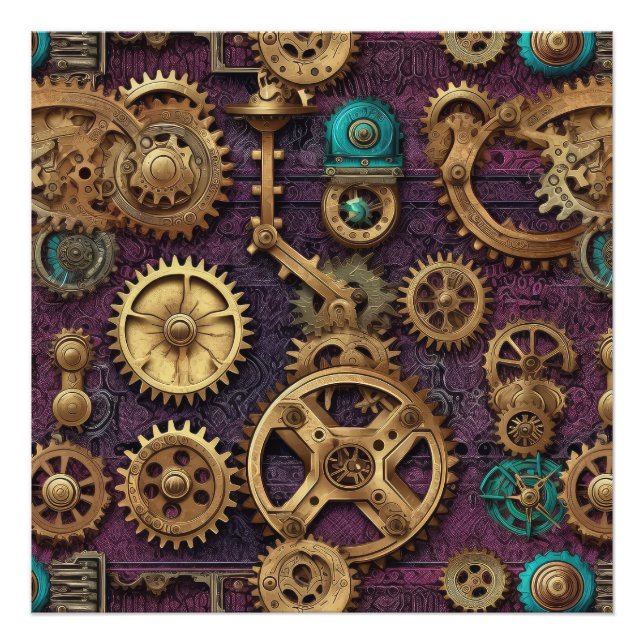 Impressão de Foto de Máquina Steampunk (Frente)