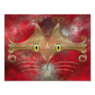 Impressão de Foto de Olhos de Gato