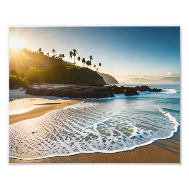 Impressão de Foto de Praia Tropical (Frente)