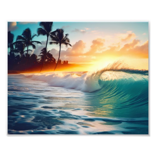 Impressão de Foto de Praia Tropical (Frente)