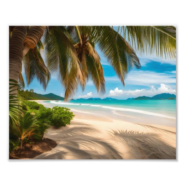 Impressão de Foto de Praia Tropical (Frente)