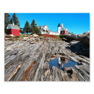 Impressão de Foto do Farol de Ponto Pemaquid