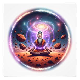 Impressão de Foto do Meditador Cósmico - Arte da G