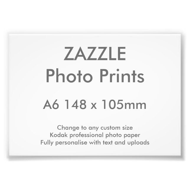 Impressão de Foto do Zazzle Personalizado A6 14,8  (Frente)