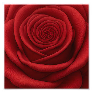 Impressão de Foto - Flor Rosa Vermelha