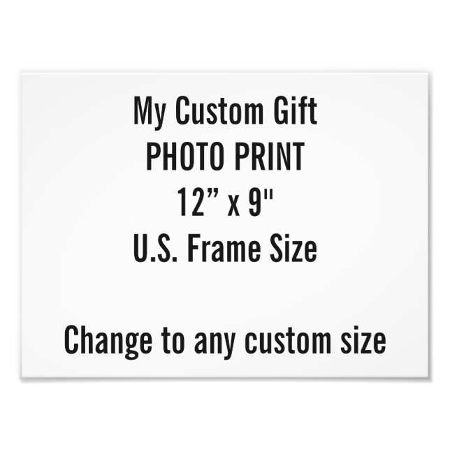 Impressão de Foto Personalizada de 12" × 9" Tamanh (Frente)