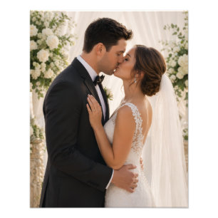 Impressão de foto personalizada de casamento 16x20