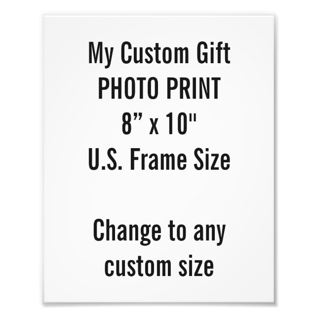 Impressão de Foto Personalizado de 8" × 10" (Taman (Frente)