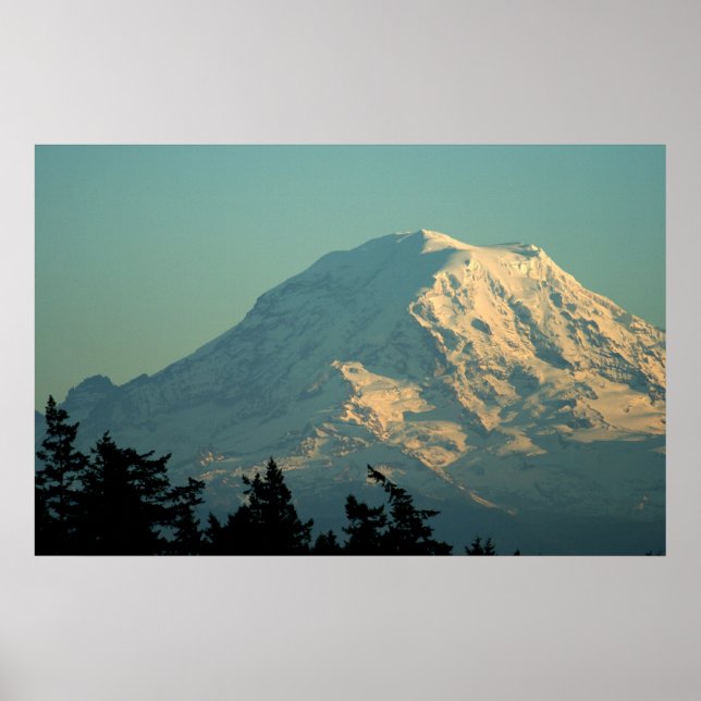 Impressão de Foto: Winter Mt. Rainier (Frente)