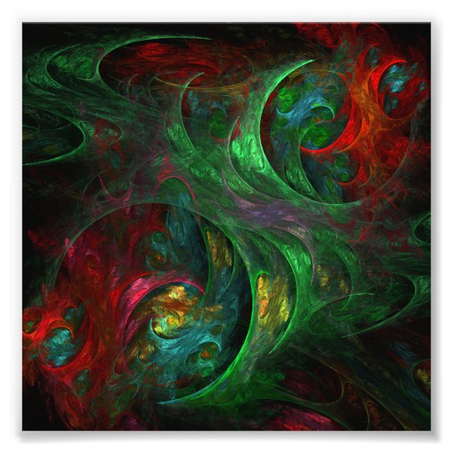 Impressão de Fotografia Abstrato de Genesis Verde (Frente)