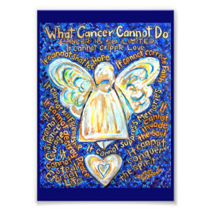 Impressão de Fotografia Azul e Dourado Que Cancer