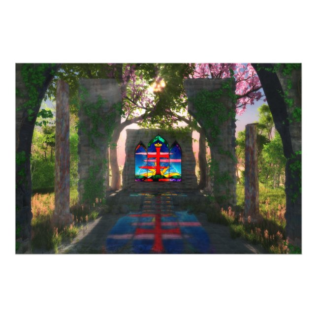 Impressão de Fotografia da Páscoa de Luz Eterna (Frente)