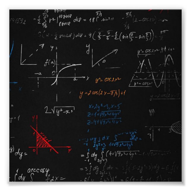 Impressão de Fotografia de Matemática (Frente)