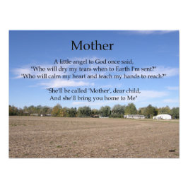 Impressão de Fotografia do Poema Mãe