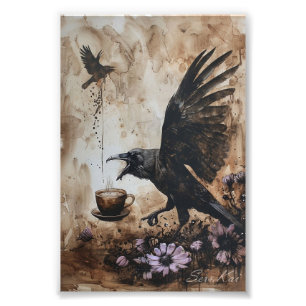 Impressão de Fotografia em Cafeína Corvid