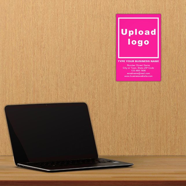 Impressão de Fotografia em Segundo Plano de Inform (Advertise your business. Build brand name awareness. Your business brand on pink photo paper.)