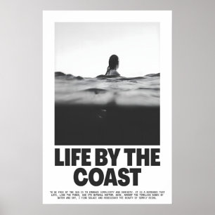 Impressão de Fotografia Minimalista do Oceano Cost