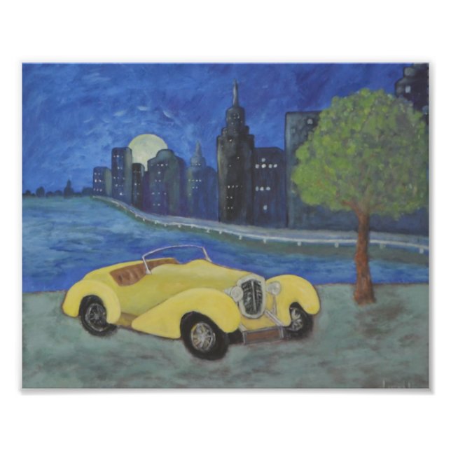 Impressão de Fotografias de Carro na Cidade (Frente)