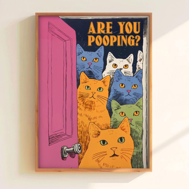 Impressão de Gato de Banheiro para Arte de Parede  (Criador carregado)