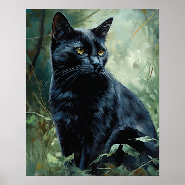 Impressão de Gato de Bomba Negra (Frente)