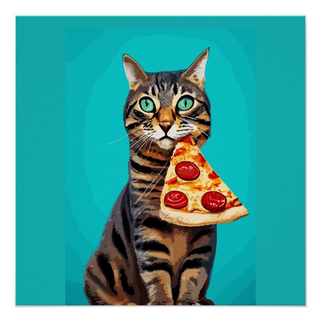 Impressão de Gato Engraçado, Papel Poster de Valor (Frente)