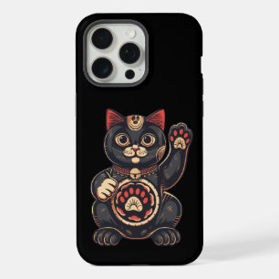 impressão de gato Maneki Neko desenhado para japon