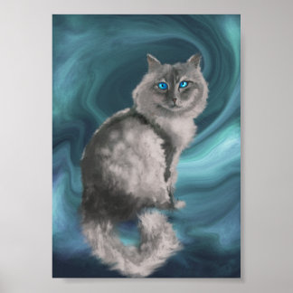 Impressão de Gato Siberiano
