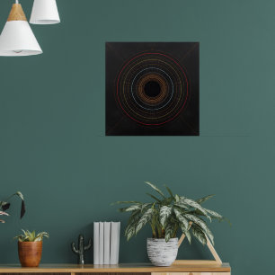 Impressão de Geometria de Círculos Concentrados Mi