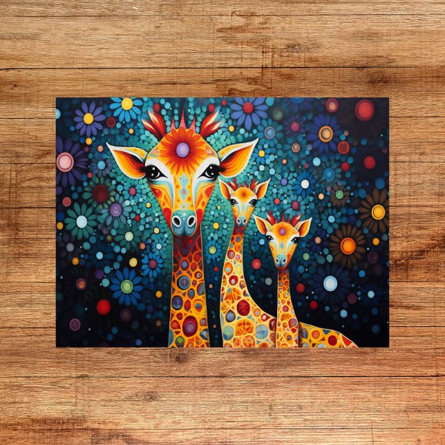 Impressão de Girafas Whimsical - Poster digital co (Criador carregado)