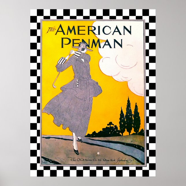 Impressão de Golfe de 1917 (Frente)