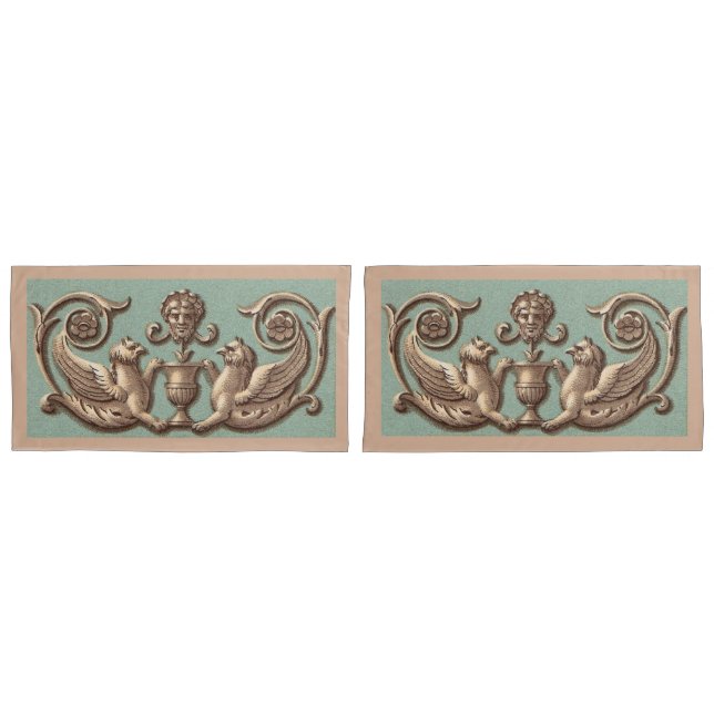 impressão de griffins gêmeos (Frente - conjunto)