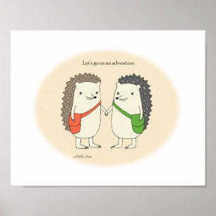 Impressão de Hedgehogs Poster