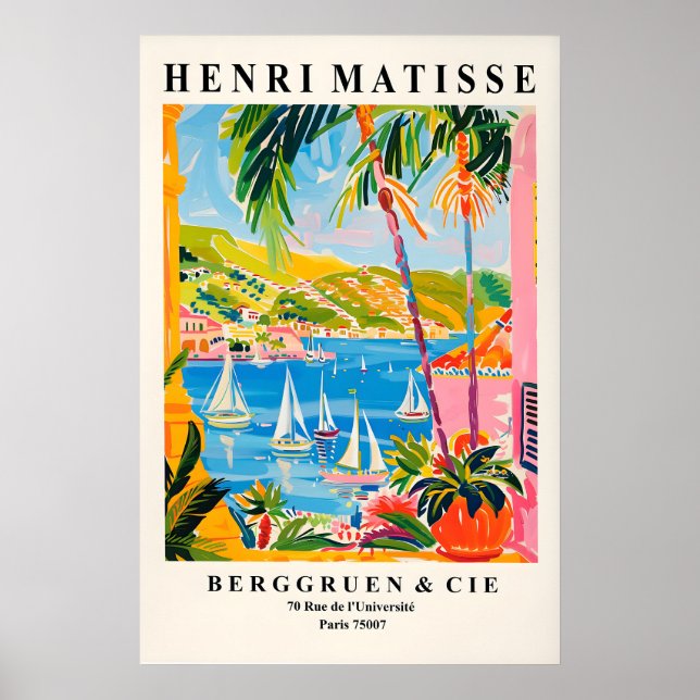 Impressão de Henri Matisse Rosa Riviera Mediterrân (Frente)