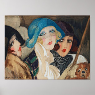 Impressão de Ilustração de Moda Art Déco Vintage