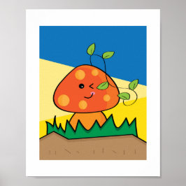 Impressão de Ilustração Design nº 3 do Cogumelo