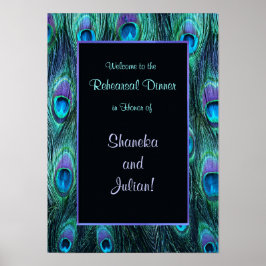 Impressão de Janto de ensaio de penas de Peacock