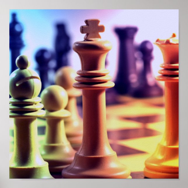 Impressão de Jogo de Xadrez (Frente)